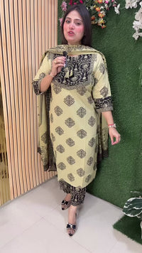Elegant Pure Cotton 3-Piece Kurta Set