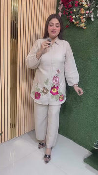 Elegant Cotton Jute Co-Ord Set
