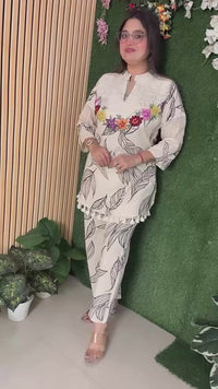 Pure Cotton Embroidered Co-Ord Set for Women