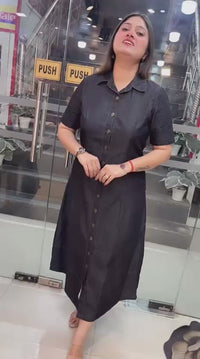 Denim middi dress
