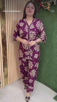 Elegant Rayon Modal Farshi Salwar Co-Ord Set